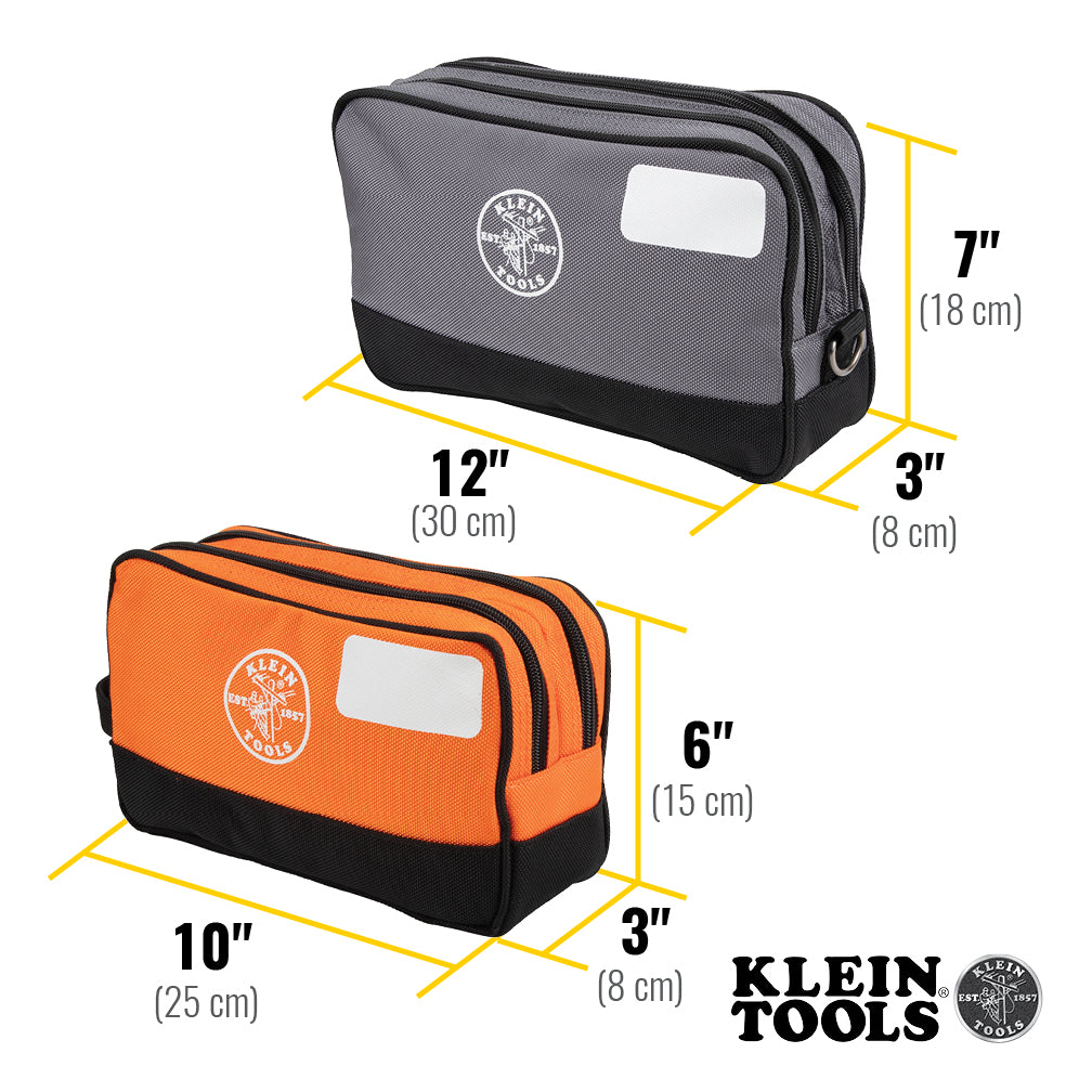 Klein Tools 55579 Double Zipper Tool Bag, 2-Pack