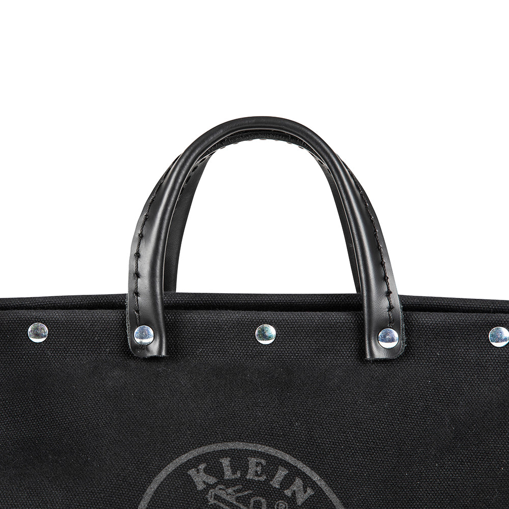 Klein Tools 510218SPBLK Deluxe Black Canvas Tool Bag, 18-Inch